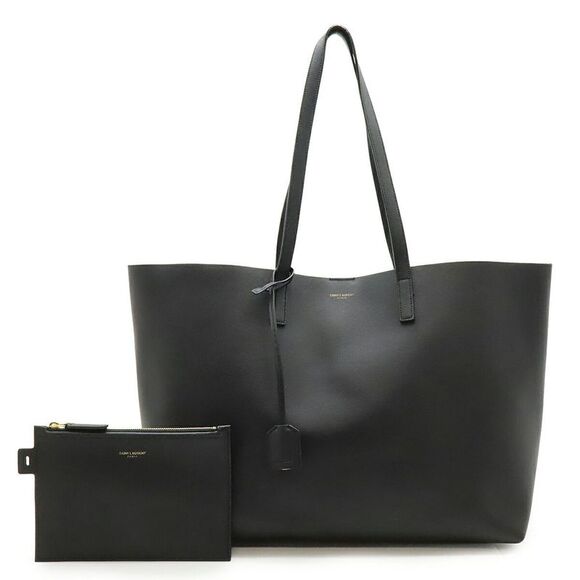 Saint Laurent Leather Shopping Tote Shoulder Bag - Picture 1 of 9